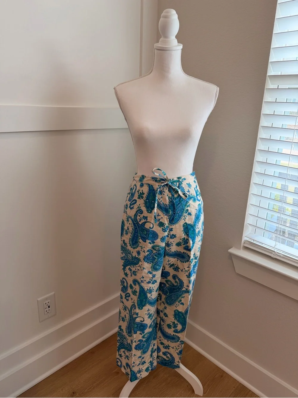 ✨ Vintage Units 100% Linen Paisley Matching Set ✨